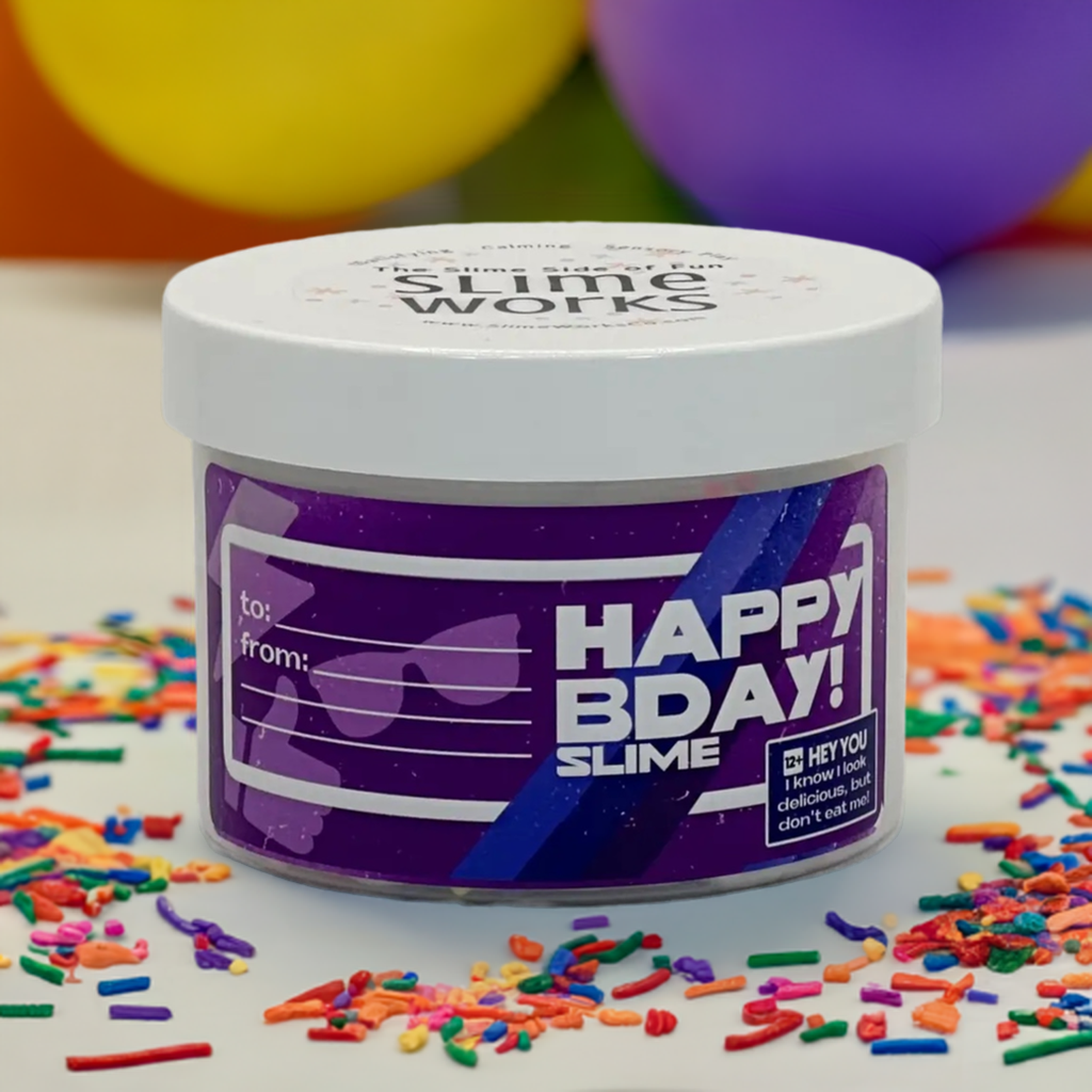 SlimeWorks  Purple "Happy Birthday!" Slime