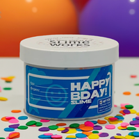 SlimeWorks  Blue "Happy Birthday!" Slime